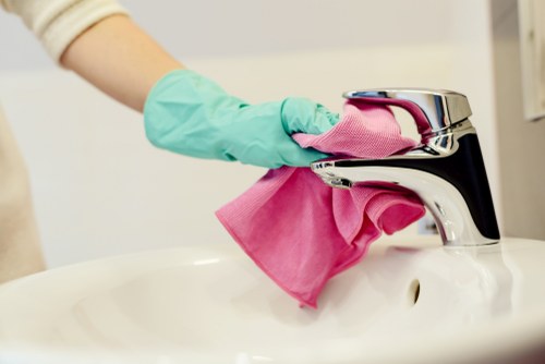 Cleaner removing dust and allergens from a sofa in Kenton